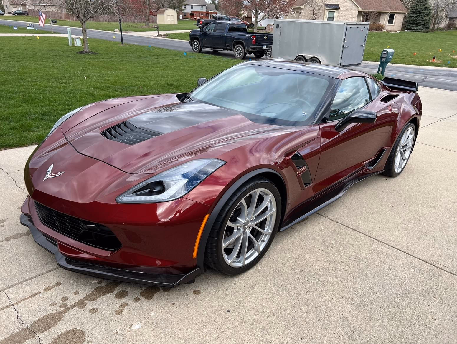 Hydrophobic beading after install — water sheets and rolls.