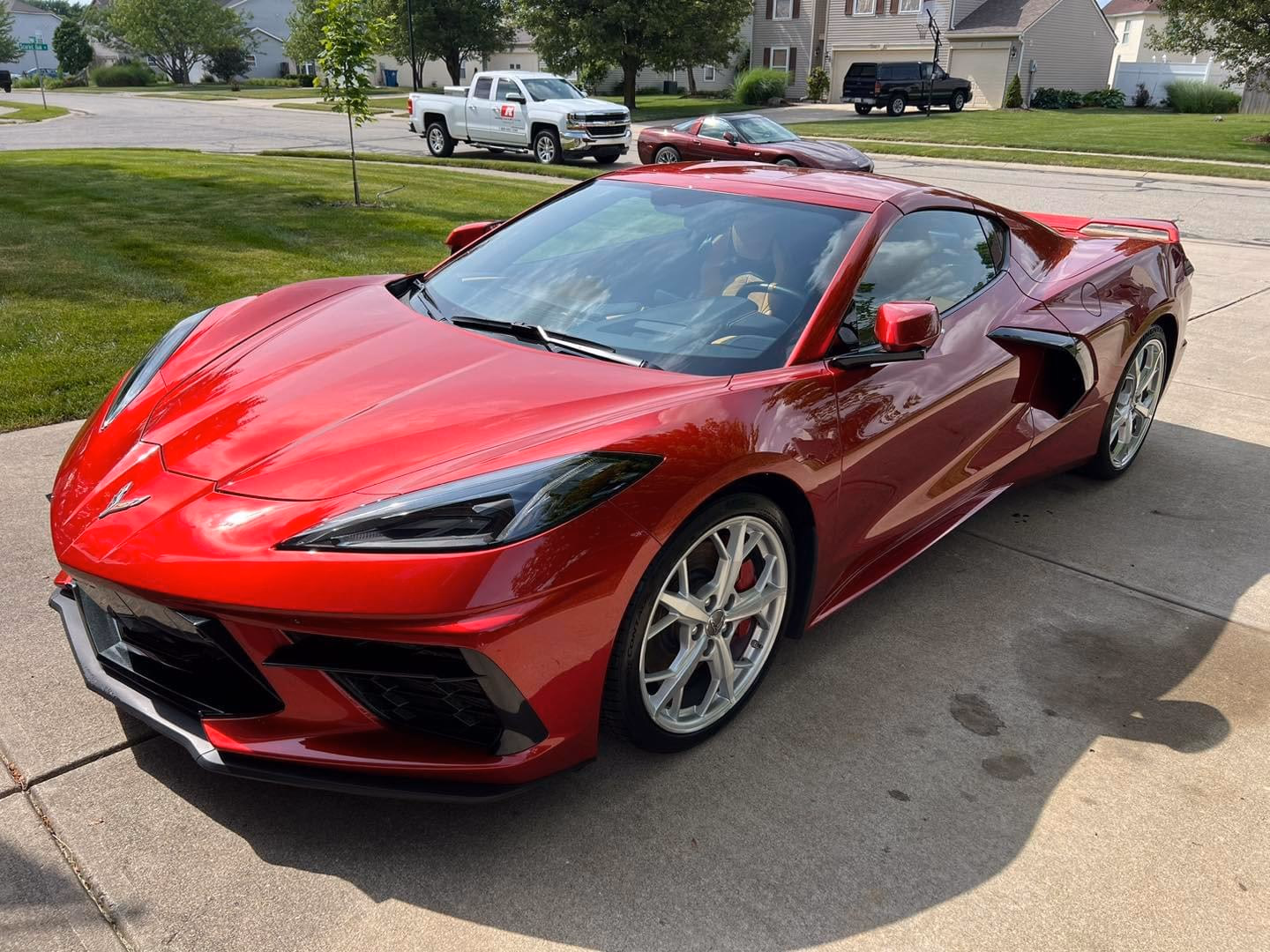 Coated panel post-cure — light reflects without distortion.